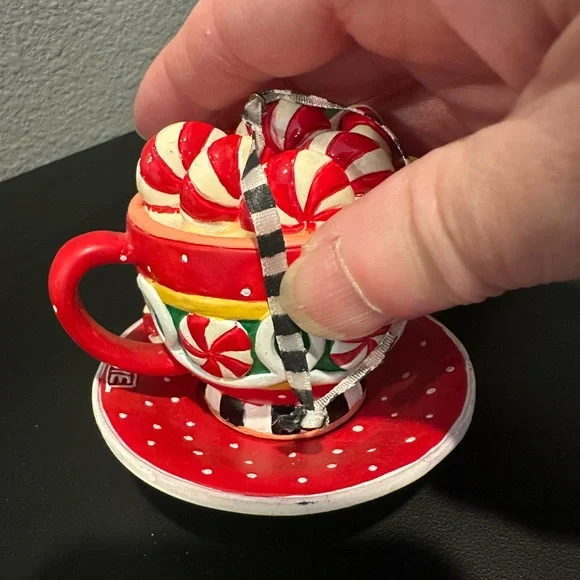 Mary Engelbreit Red and White Peppermint Tea Set - Picture 11 of 14